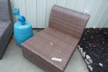 PAIR FAUX RATTAN CHAIRS