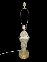 Vintage Crystal Table Lamp—32 5/8” to Top of