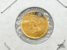 1856 $1 Lady Liberty Head Gold Coin