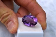 30.29 Carat Oval Cut Amethyst