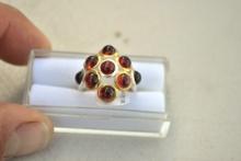 Garnet Ring in Sterling Silver