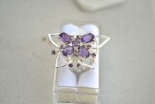 Amethyst Ring in Sterling Silver