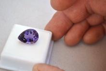 9.33 Carat Pear Cut Amethyst