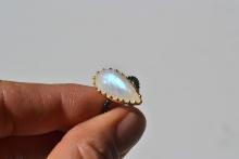 Moonstone Ring in Sterling Silver -- Size 6.5