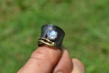 Moonstone Ring in Sterling Silver -- Size 8