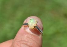 Opal Ring in Sterling Silver -- Size 7.5