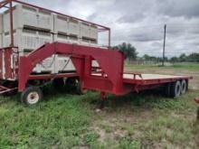 Gooseneck 18ft Flatbed Tandem Dual Trailer