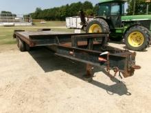 HUDSON 24' EQUIPMENT TRAILER, 18' DECK, 5' DOVE STEEL RAMPS, DUAL TANDEM AX