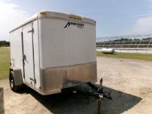 2012 HOMESTEADER 10' ENCLOSED TRAILER, FOLD DOWN REAR DOOR