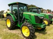 JD 5100E CAB, DIESEL, MFWD, 3 REMOTES, LEFT HAND REVERSER, , LOADER READY, 5783 HOURS, NEW RUBBER, S