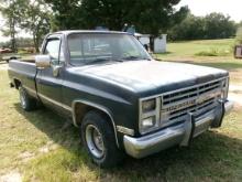 1985 CHEVROLET SILVERADO 10, LONG BED, POWER WINDOWS, 30K MILES ON NEW CRATE 350 ENG