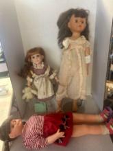 3 large dolls