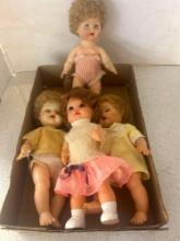 4 1960s dolls