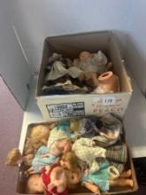 large lot of different dolls