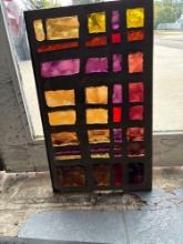 mid-century abstract chunky lucite window panel