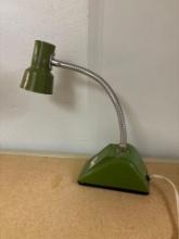 Mid century, desk, lamp, avocado green