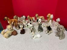 Porcelain ceramic dog collection