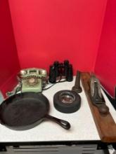 Cast-iron skillet, large plane, more