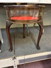 Round curio display table