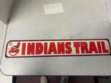 Cleveland Indians chief wahoo road sign