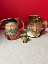 Three Royal Doulton Toby jugs