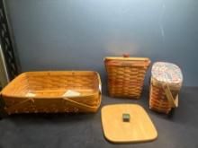 Longaberger baskets and lid