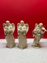 three Lennox China jewels Angels about 9 inches tall