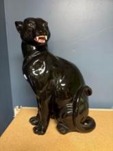 large ceramic black panther