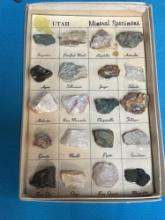 Utah mineral rock specimen collection 20 pieces