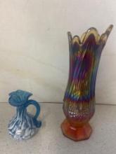 Carnival and art glass vases