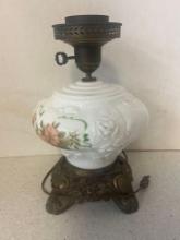 vintage ornate hurricane lamp