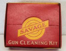 Vintage Savage Gun Cleaning Kit - Oil, Grease and Solvent in Cardboard Display Box, New Old Stock -