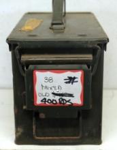 Metal Ammo Can 400 Rounds Mixed Old Boxes .38 Special Cartridges Ammunition...