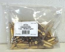 Full Bag 100 Prvi Partizan New 7 mm-08 Remington Unprimed Brass Cartridge Cases for Reloading