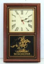 Hanover Corps Winchester Advertising Clock, Runs, 18"x11"...