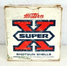 Full Vintage Box Western Super X 10 Ga. 2 7/8" 4 Shot Shotgun Shells Ammunition...