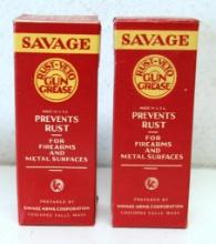 2 Vintage Savage Gun Grease Tubes in Original Boxes, New Old Stock...