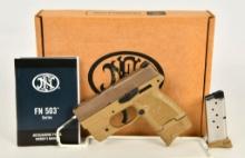 FN 503 FDE w/ integrated LaserMax Flashlight 9mm