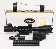 New in Box PINTY Rifle Scope Red Dot Laser Combo