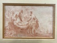 Entombment of Christ, red chalk on paper, 18th c. Florence