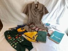 Boy/Girl Scout Uniform/Patches/Books