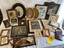 Assortment of Early Photographs, Prints and Frames