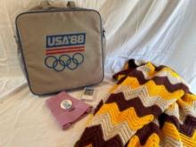 Olympic Bag and Souvenirs - Crochet Blanket