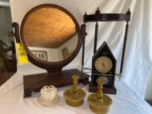 Wuersch Fall River Clock - Dresser Top Mirror - Side Table - Glassware