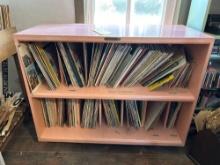 Pink Record Cabinet and Records