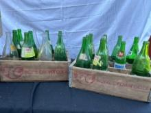 Assortment of Glass Soda Bottles and RC crates