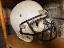 Assortment Of Football Helmets and Lithograph Metal Trays