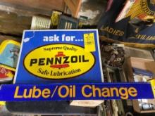 Pennzoil Sign - Oil Change Sign