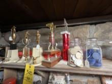 Old Trophies And Poker Chips