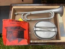 Sterno Cook Stove/Bugle/US Messkit/Massagers/Framed Picture